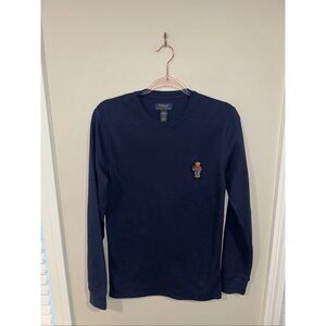 NWT Polo Ralph Lauren Thermal Long Sleeve Casual Polo Bear Men's Small